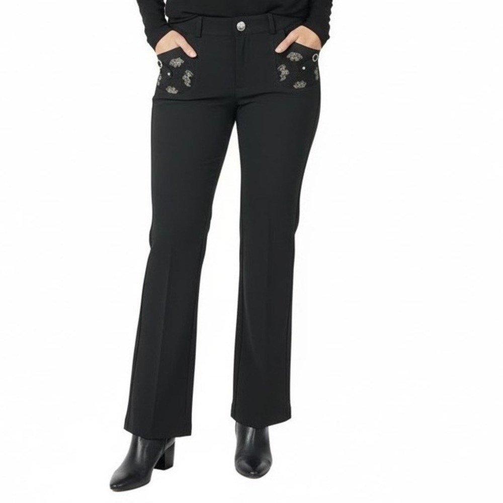 Fashion Wear Women Dress Pants Size 34 Black Business Career Office Professional